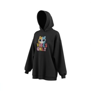 Oversized Women Hoodie Essential Fit – Black