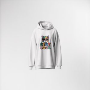 Oversized Women Hoodie Essential Fit – White